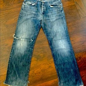 Seven boot cut jeans. We’ll worn great looking